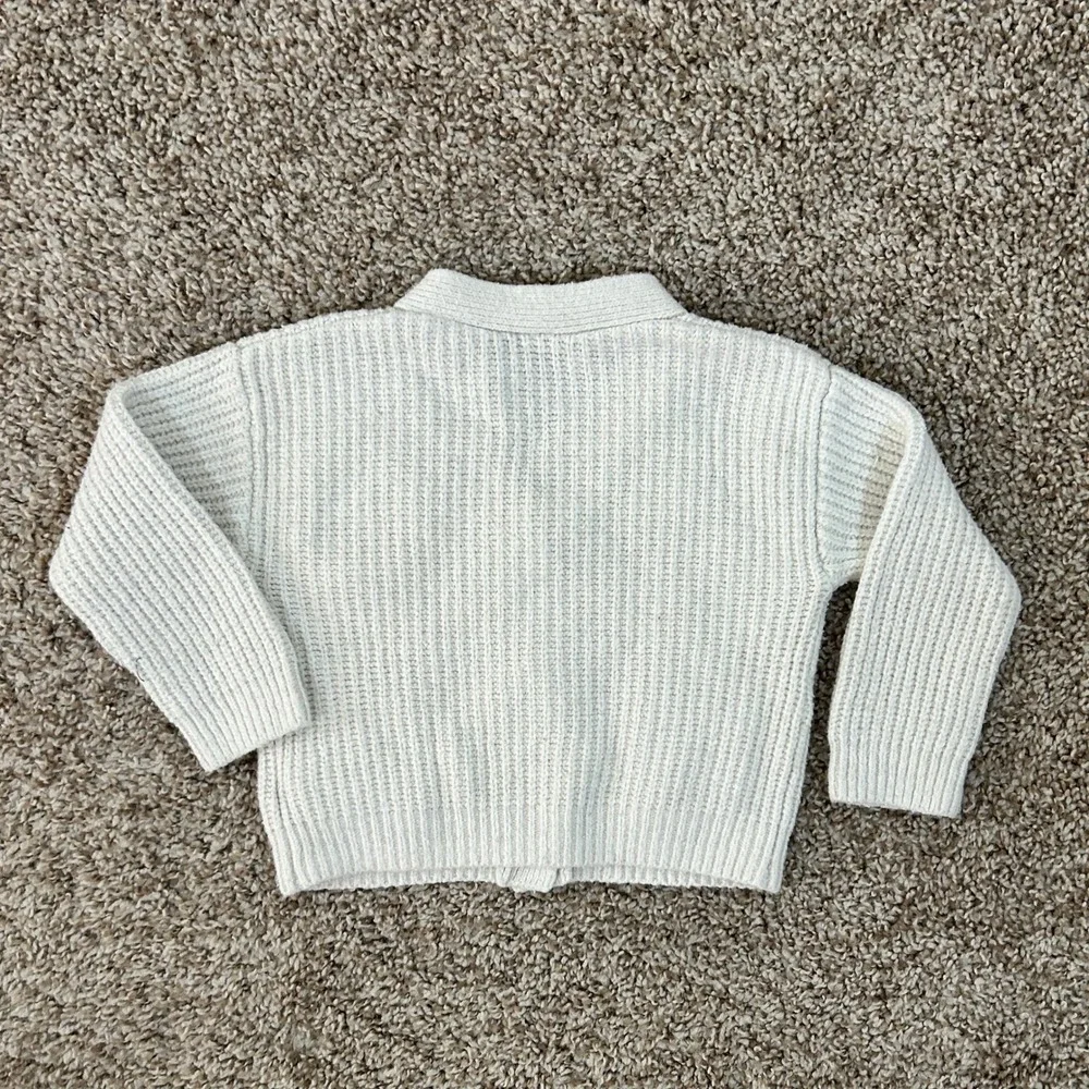 Baby Gap I Brannan Bear Ribbed Knit Cardigan Sweater I‎ Cream I Size 6-12 Months